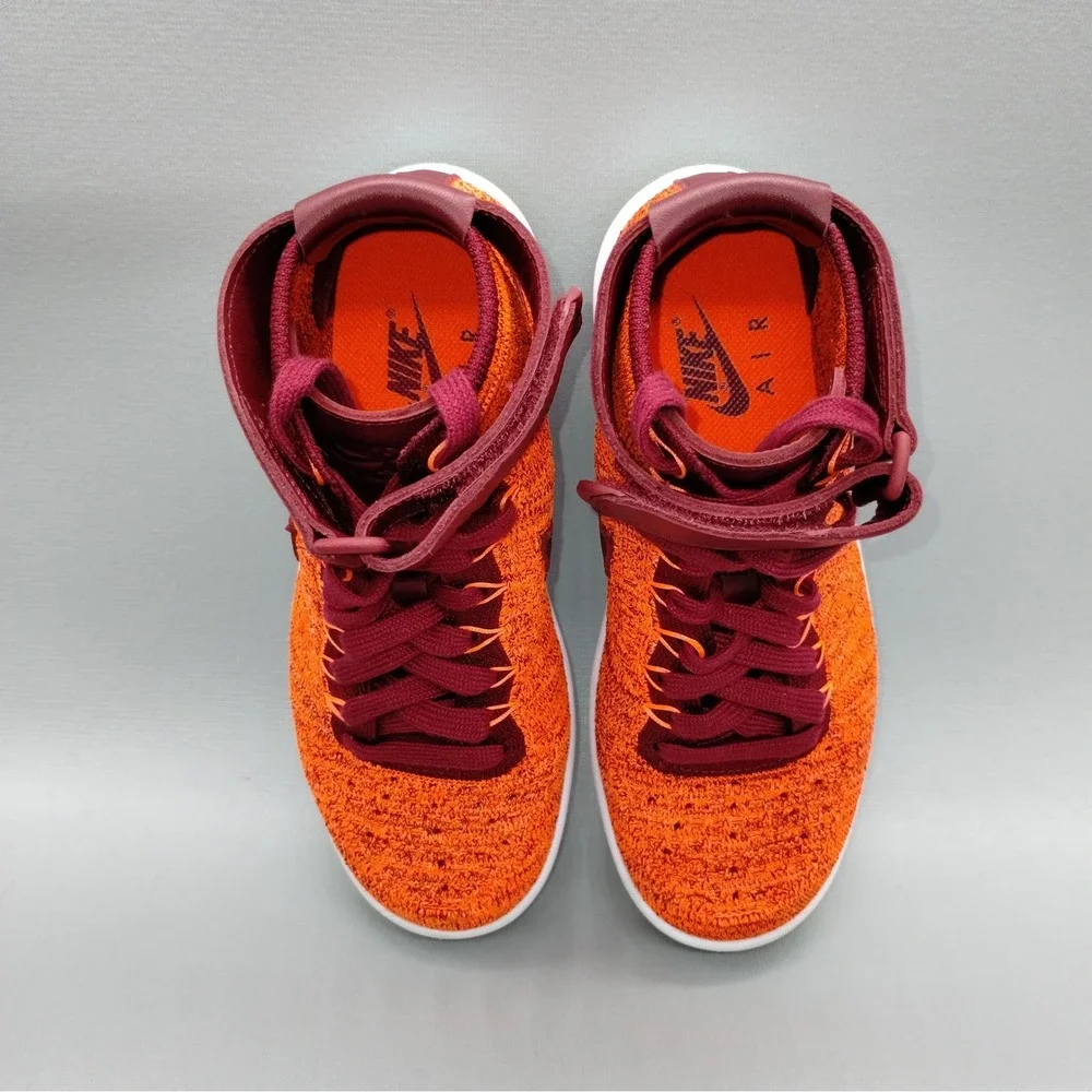 Nike Air Force 1 Flyknit Basketball Shoes Total Crimson Team Red Womens Size 6.5